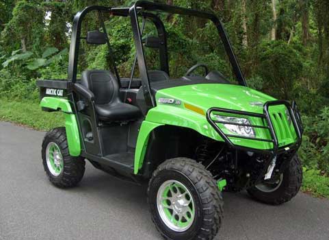 One part ATV, one part off-road pickup truck, and one part golf cart.