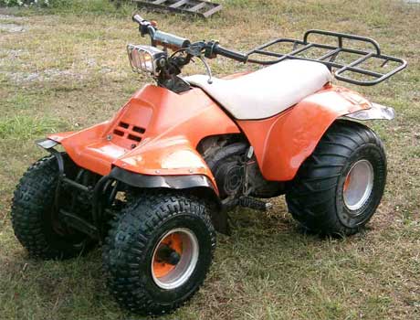 A well-loved 1982 Suzuki quad.